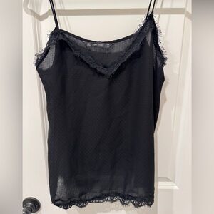 Zara Black Women's Lace Camisole Top